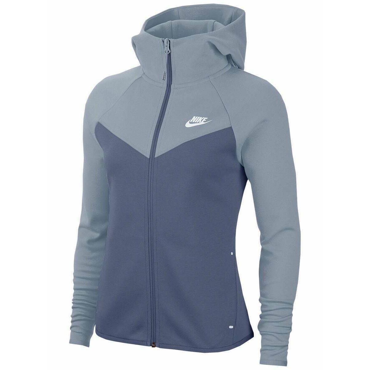Nike Women`s Windrunner Tech Fleece Full-zip Hoodie Diffused Blue BV3455-491 M