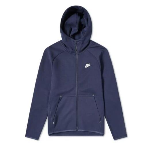 Nike Sportswear Tech Fleece Full-zip Hoodie Size XL Navy White 928483-451