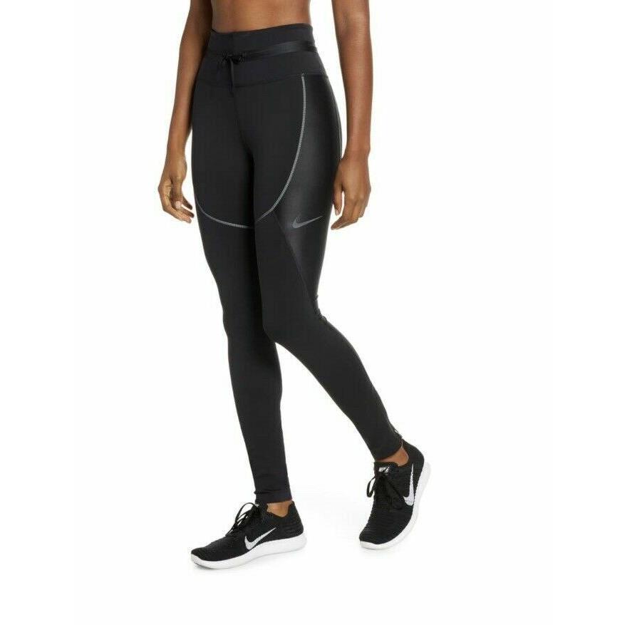 Women`s Nike City Ready Tight Fit Reflective Black Tights CJ0891 Small