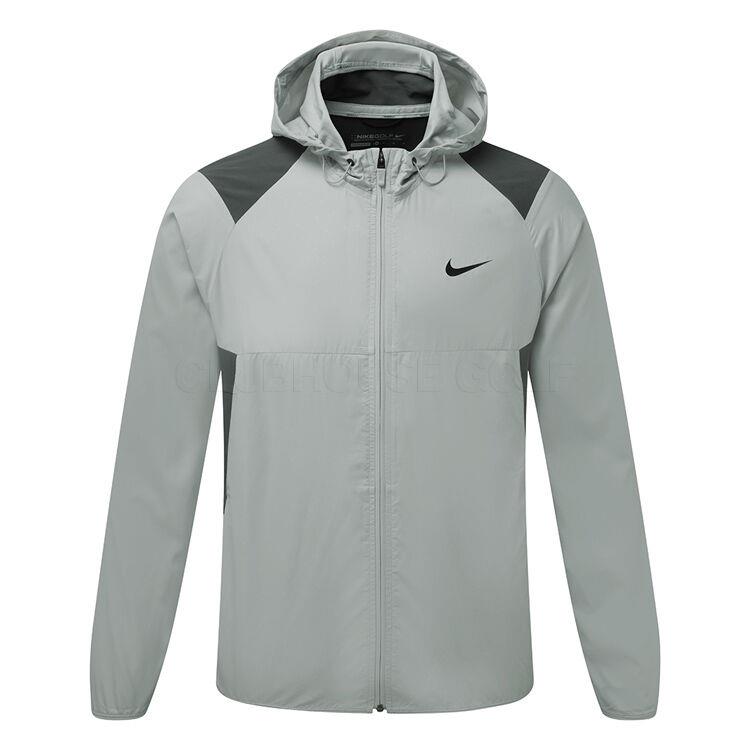 Nike Men`s Printed Packable Hooded Golf Jacket Wolf Grey sz Large L 803317-012