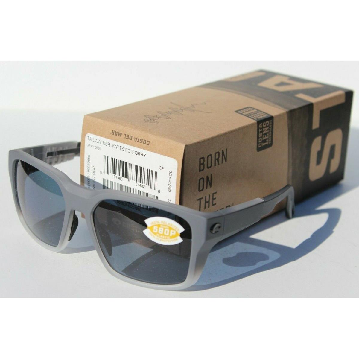 Costa Del Mar Tailwalker 580P Polarized Sunglasses Matte Fog/gray