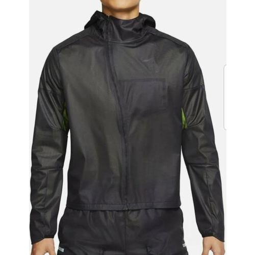Nike Tech Pack Jacket Running 3 Layer Packable Black Mens Size XL