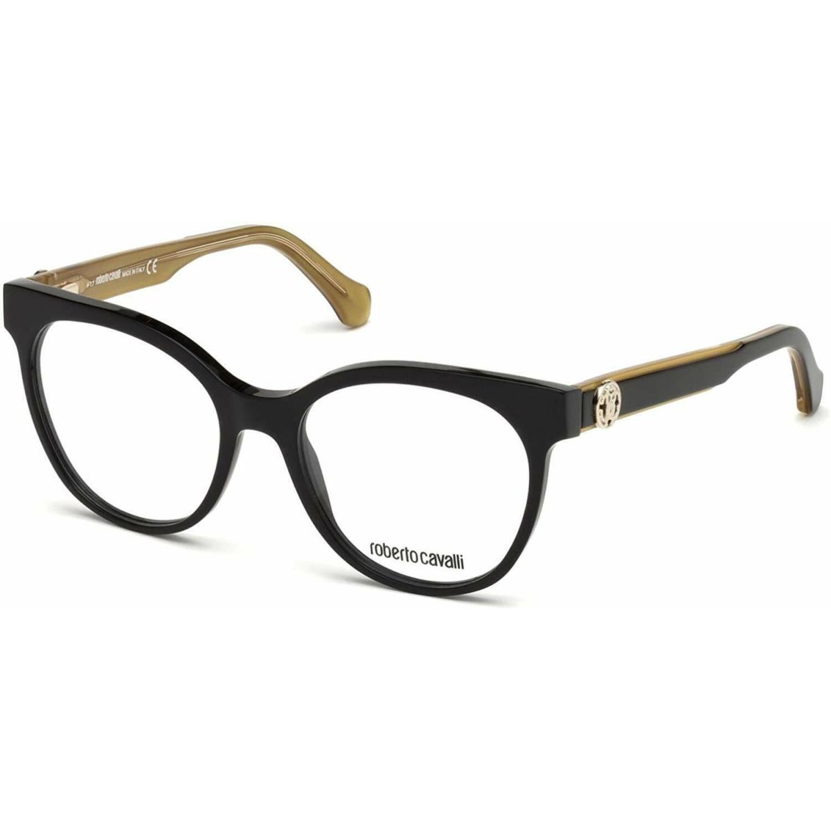 Roberto Cavalli Firenzuola RC5049 005 Black Plastic Eyeglasses Frame 52-17-140