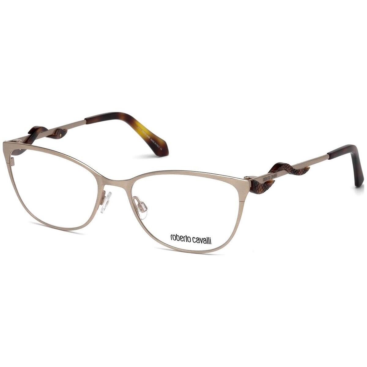 Roberto Cavalli Amiata RC5005 028 Brushed Gold 028 Eyeglasses Frame 54-17-140