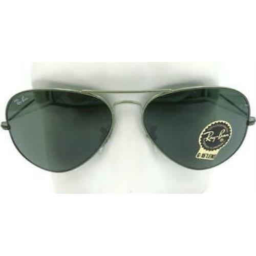 Ray-ban Aviator Sand Transparent Green G-15 Green Sunglasses RB3025 919131 58 - Frame: Sand transparent green, Lens: G-15 green