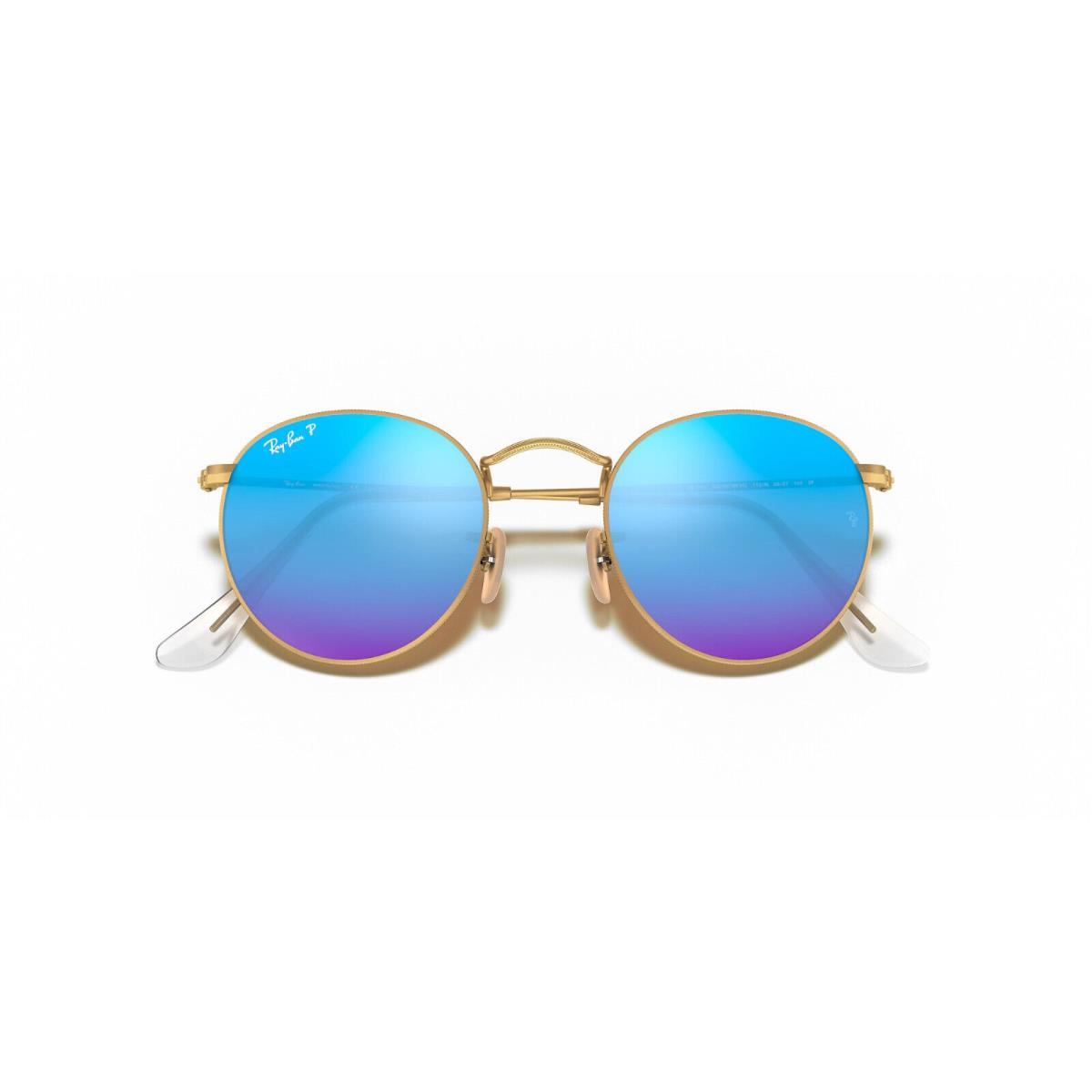 Ray Ban Round Metal Sunglasses - 2024 - Small 50 / Matte Gold W/polarized Blue