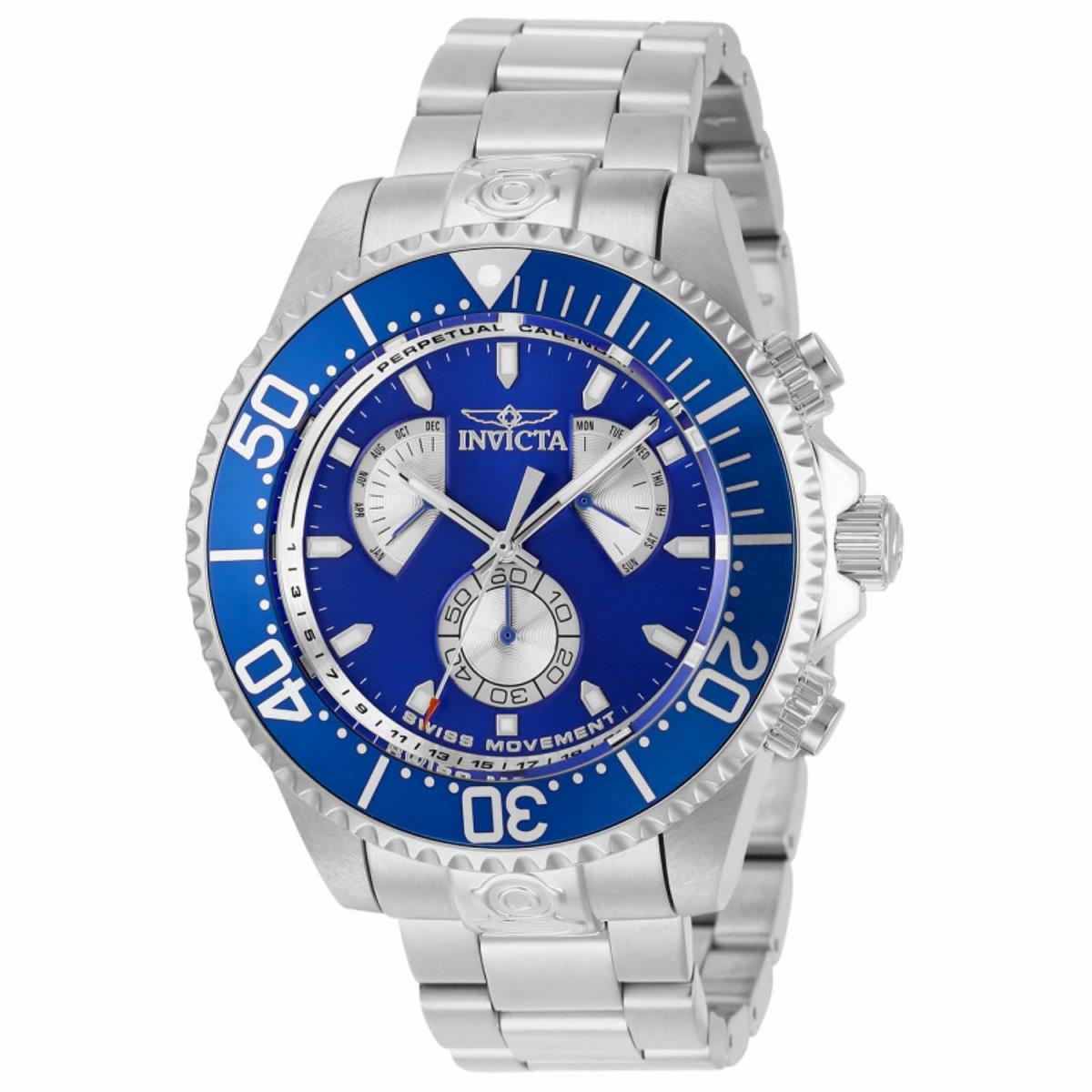 Invicta 29971 Grand Diver 47mm Perpetual Calendar Stainless Steel Bracelet Watch