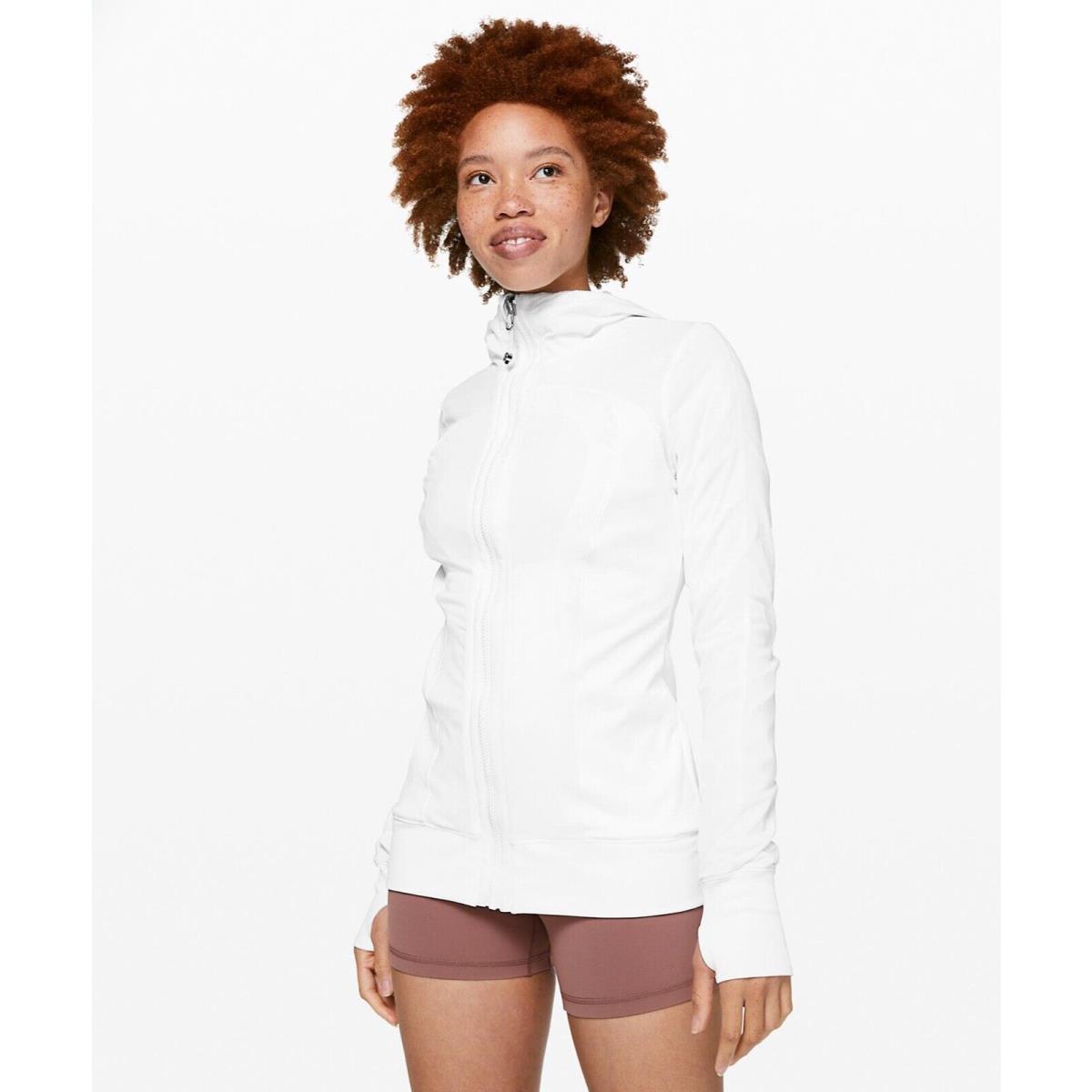 Lululemon Dance Studio Jacket Iii Lightweight Reverse Hooded White size-8