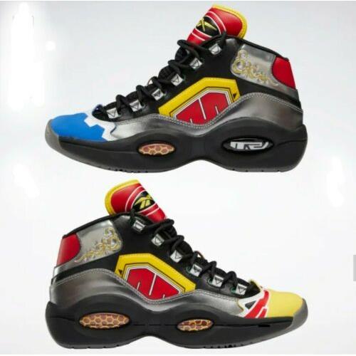 Reebok Power Rangers Question Mid Megazord Basketball Shoes Sneakers Rare
