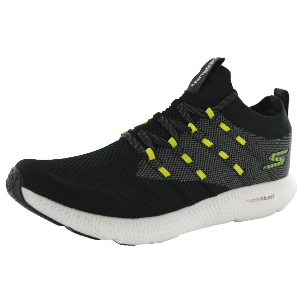 Skechers Men`s GO Run 7 55219BKW Running Shoes BLACK / WHITE