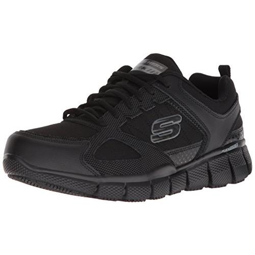 Skechers Men`s Telfin-sanphet Industrial Shoe - Choose Sz/col Black Leather Courdura