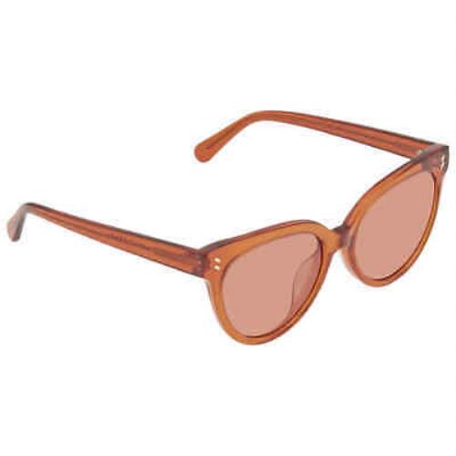 Stella Mccartney Orange Cat Eye Ladies Sunglasses SC0139SA 003 55 SC0139SA 003