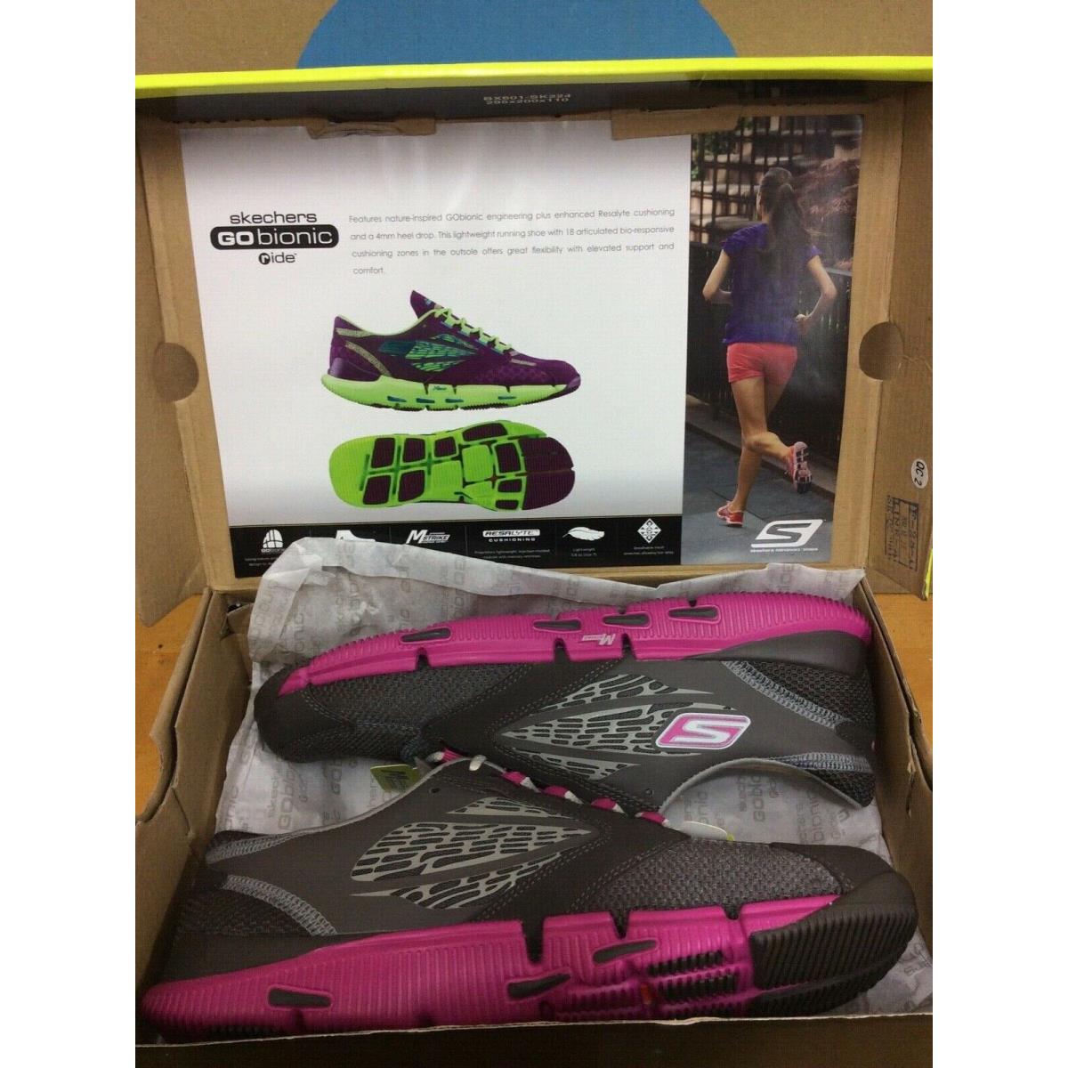Skechers shoes Bionic Ride - Charcoal Hot Pink 9