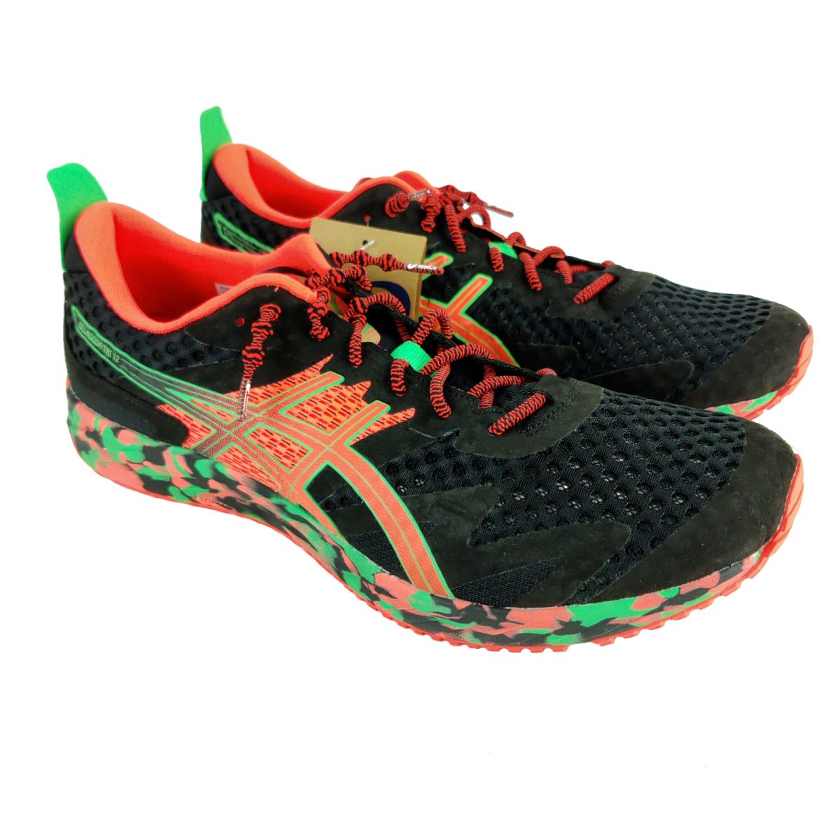 Asics Gel-noosa Tri 12 Running Shoes Black Pink Flash Coral Mens Size 11 - Black