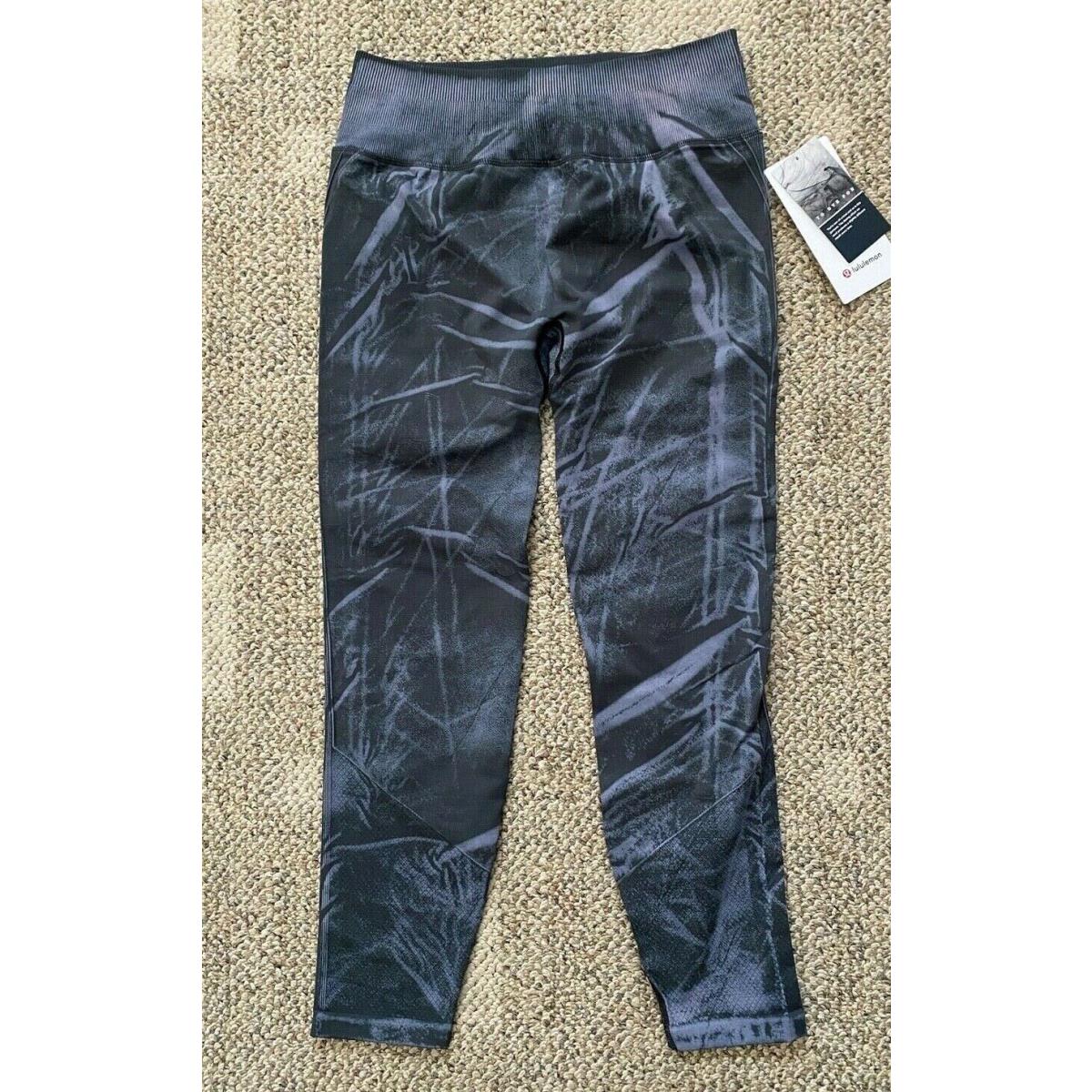 Lululemon Womens Ebb To Street Tight Stone Wash Graphite Grey Size 10 LW5CGPS