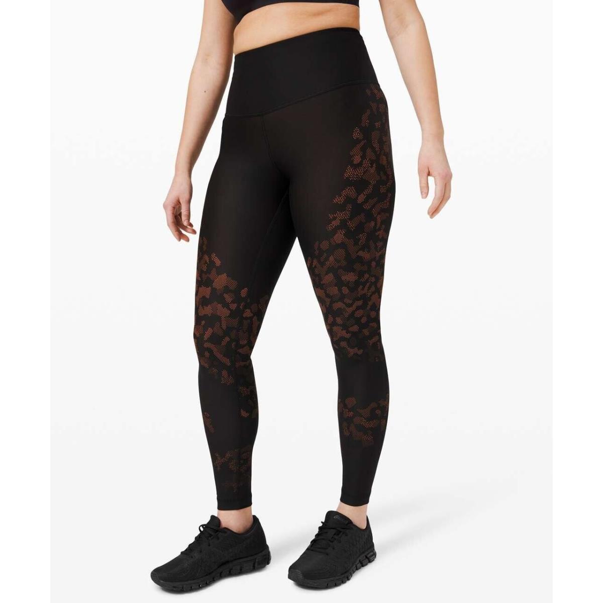 Lululemon Women Mapped Out HR Tight 28 Camo LW5CH1S Black Size 2