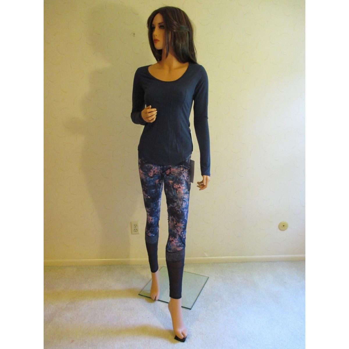 Lululemon Size 12 IF You`re Lucky Blue Running Yoga Base Layer Pants