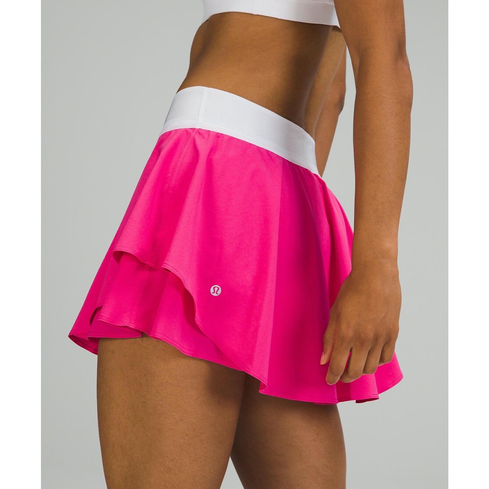 Lululemon Court Rival High Rise Skirt SIZE-12/XL Regular Sonic Pink
