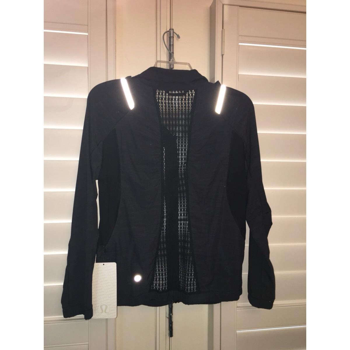 Lululemon Run: Nada Jacket Black Size 8 Reflective Very Lightweight