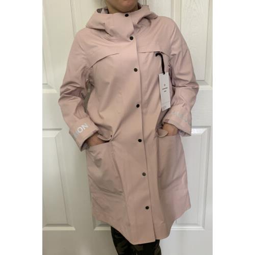 Lululemon Size 4 Into The Drizzle Jacket Hooded Rain Coat Pifa Pink