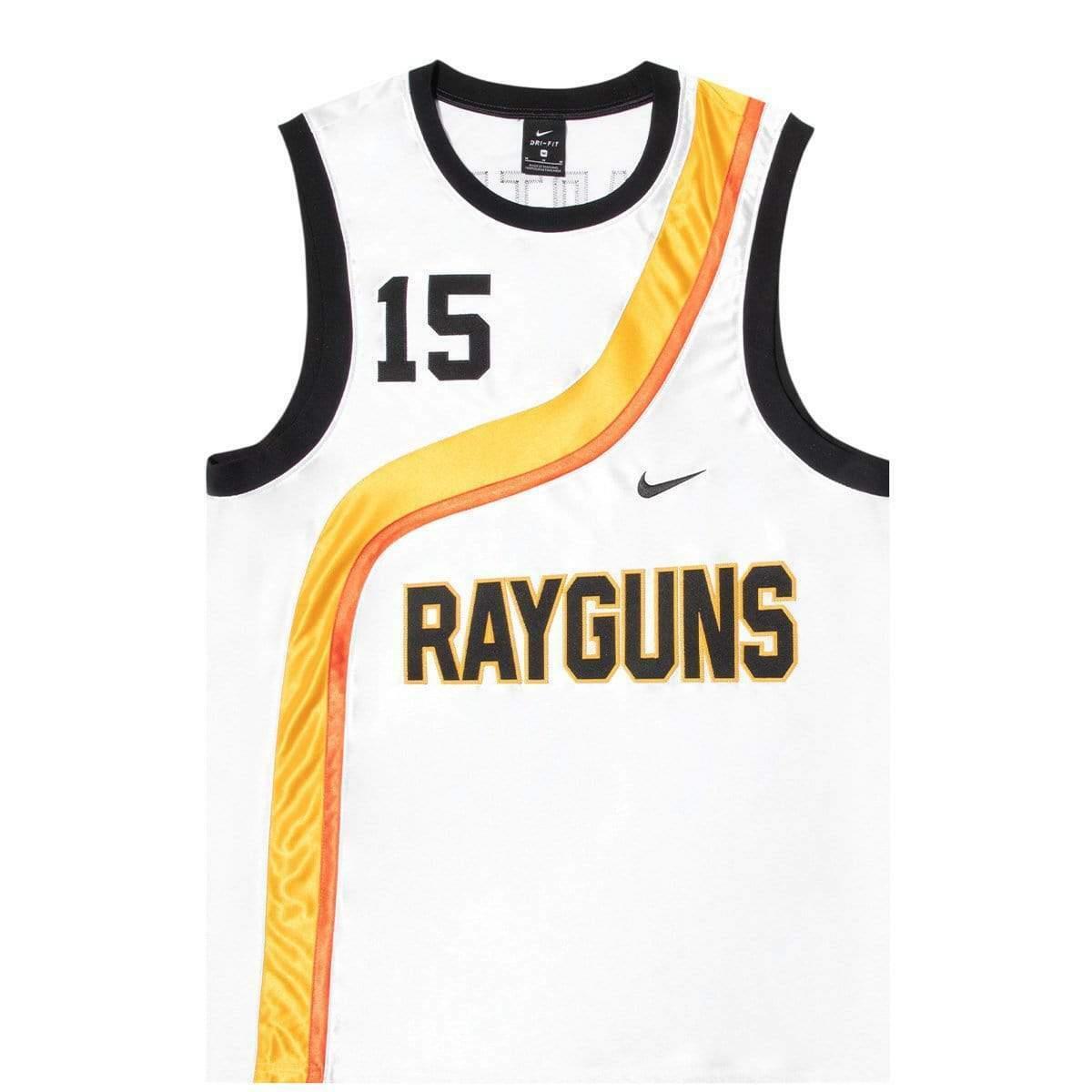 Nike Men`s Rayguns Premium Basketball Jersey White/gold/orange CV1970-100 e