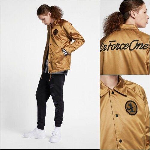 Nike Sportswear Air Force One Varsity Jacket Bronze AH8515-255 Medium