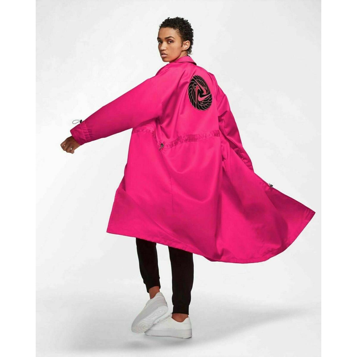Nike Nsw Long Satin Ladies Jacket Sportswear Icon Clash CU5974-639 Pink L XL