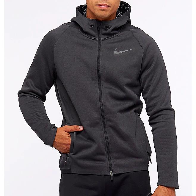 Nike Men`s Therma Sphere Training Jacket 932036-060 Anthracite/black Size M