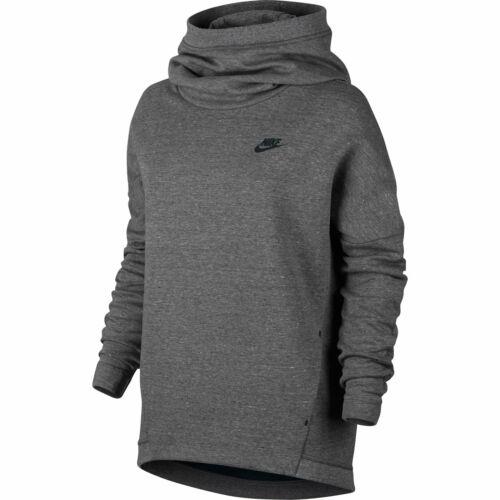 Nike Sportswear Tech Fleece Women`s Longsleeve Pullover Hoodie Grey-black - Grey/Black