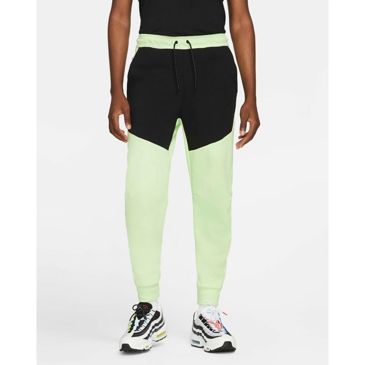 Nike Men`s Sportswear Tech Fleece Joggers Lime Ice/black CU4495-303 f