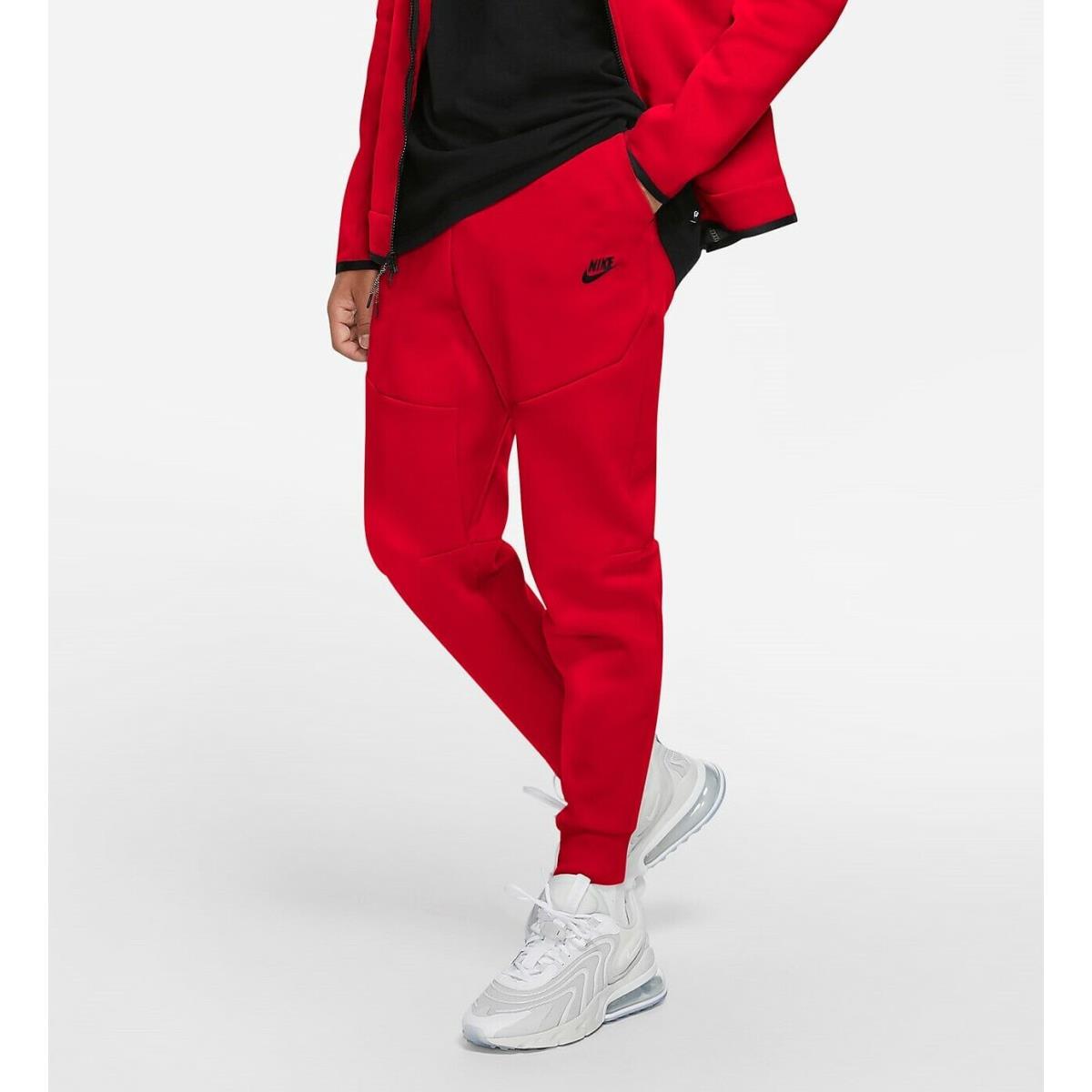 men red nike joggers