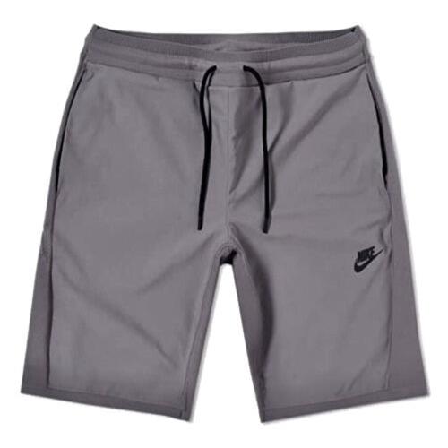 Nike Tech Knit Slim Fit Shorts Gunsmoke Grey Black Mens Sz L 2XL 886179