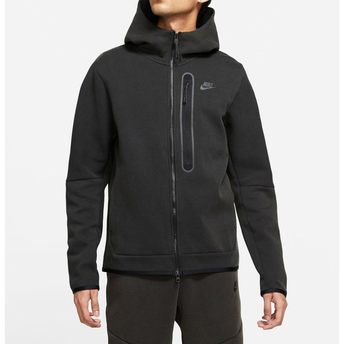 Nike Men`s Sportswear Tech Fleece Washed Full-zip Hoodie Black DD3100-010 f