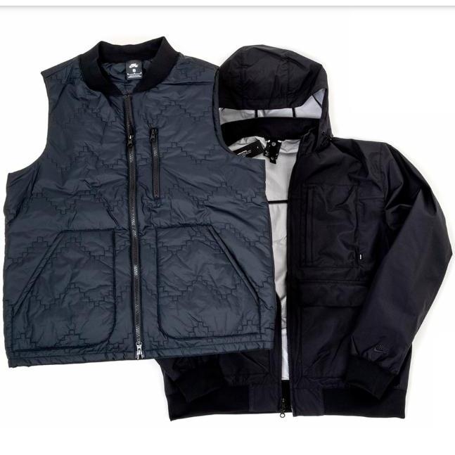 Nike SB Shield Winterized Skate Men Jacket w/ Insulated Vest Black BV0975