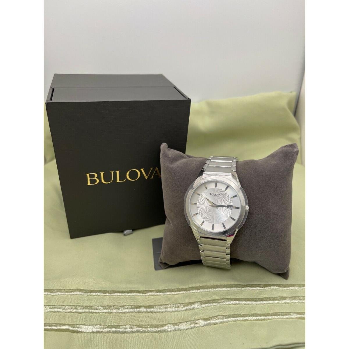 Bulova Mens Silver Tone Stainless Steel Classic Quartz Men`s Watch