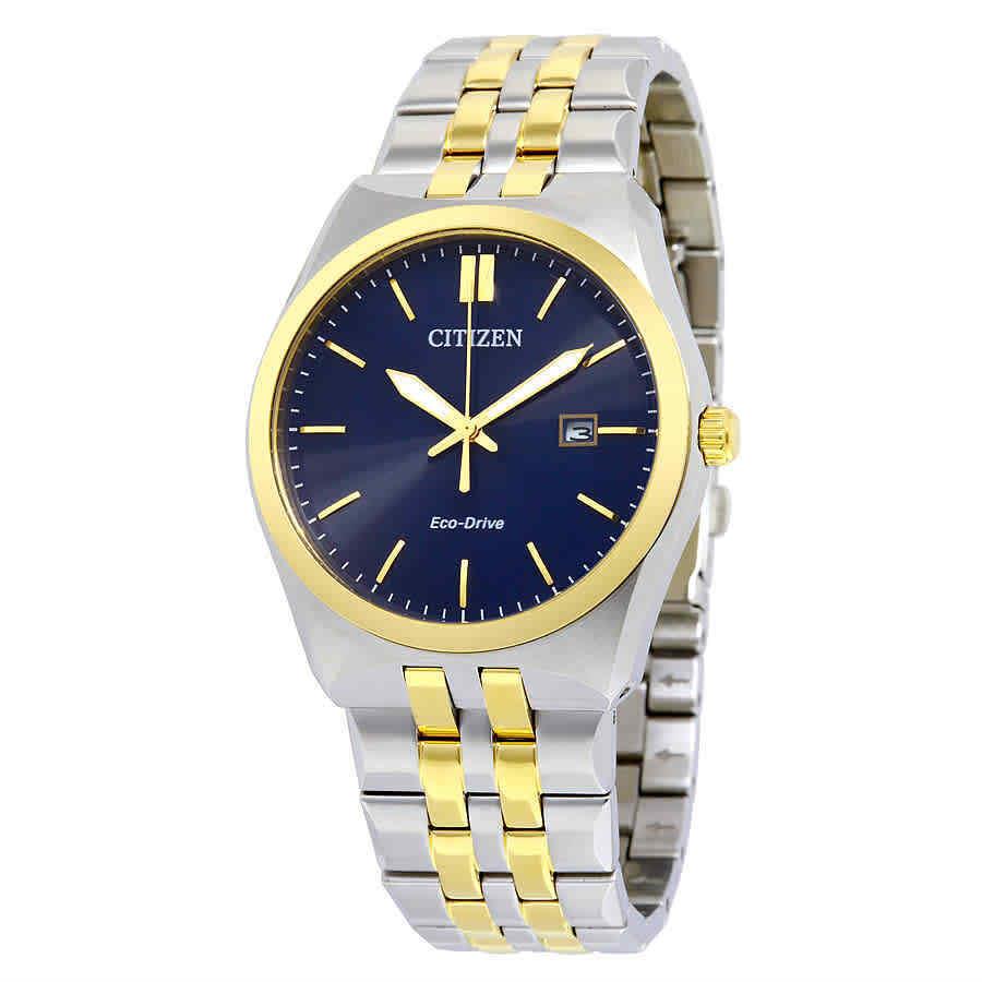 Citizen Corso Eco-drive Blue Dial Two-tone Men`s Watch BM7334-58L