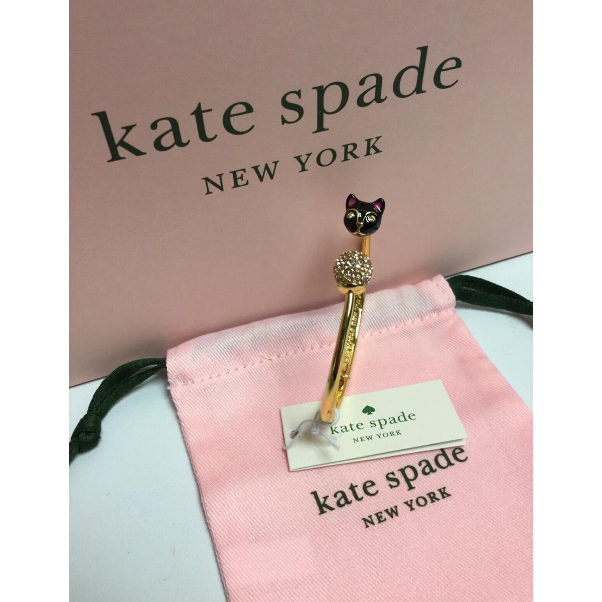 Kate Spade York House Cat Hinged Cuff Bracelet w/ KS Dust Bag - Kate Spade  jewelry - 021300612427 | Fash Brands