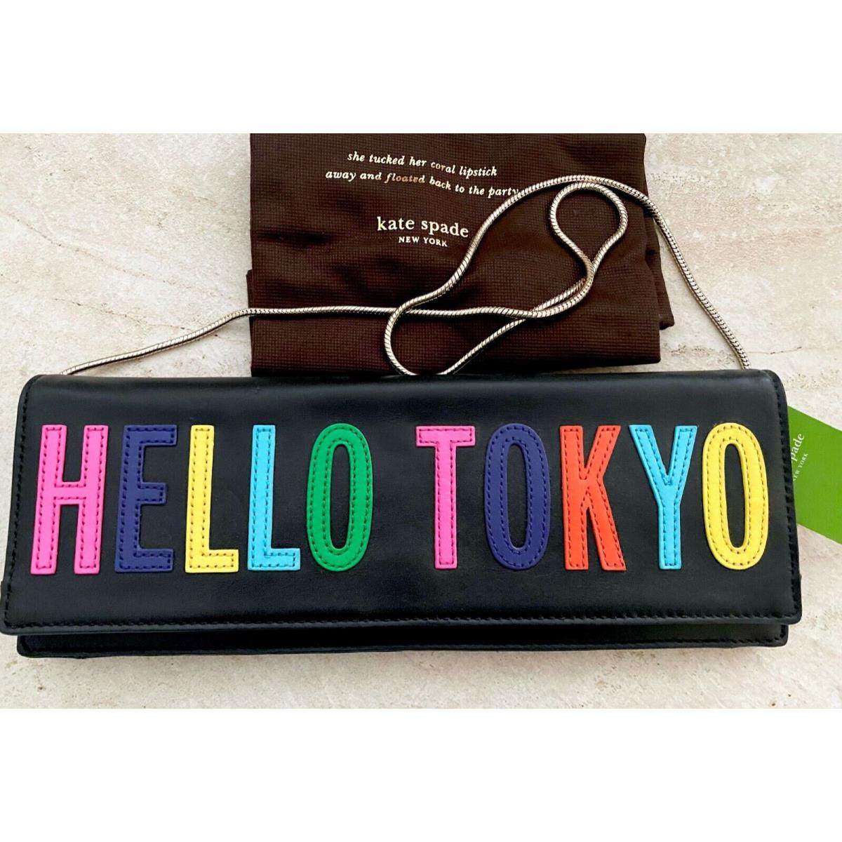 Kate Spade Zena Hello Tokyo Purse Chain Dust Bag Colorful Clutch Shoulder Bag