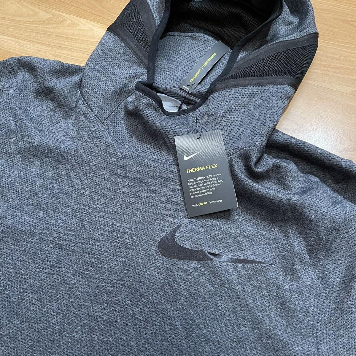 Nike Therma Flex Showtime Pullover Size L Gray Basketball Hoodie AQ4214-032, - Nike clothing Therma Flex Showtime - Gray