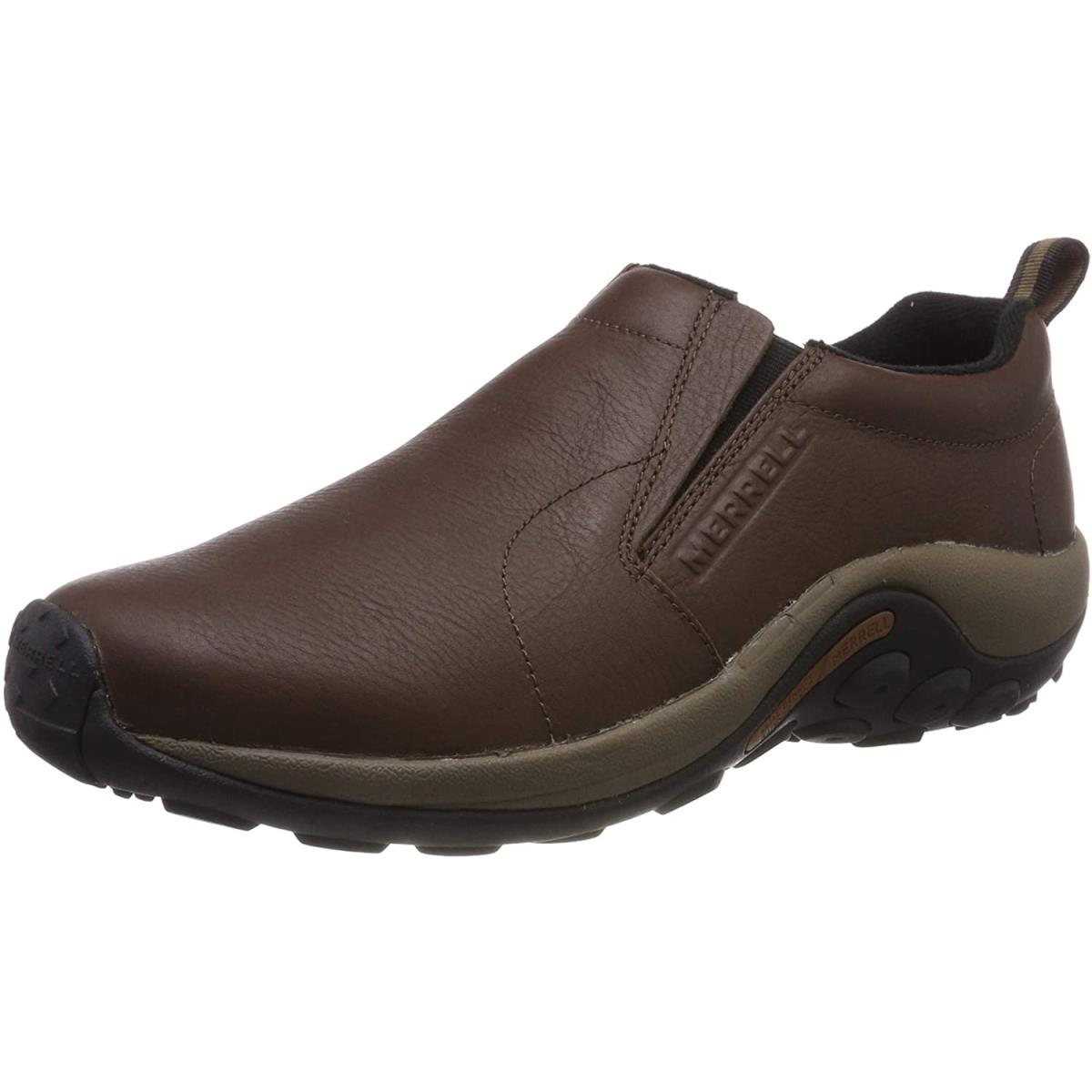 Merrell Men`s Jungle Moc Slip-on Shoe Black Slate Leather