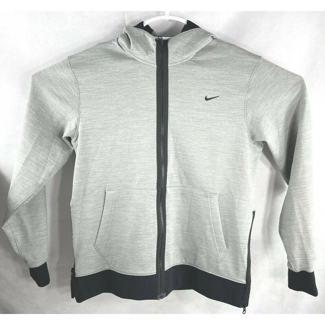 Nike Therma Flex Showtime Basketball Full Zip Hoodie Gray Size Large CK6548-063