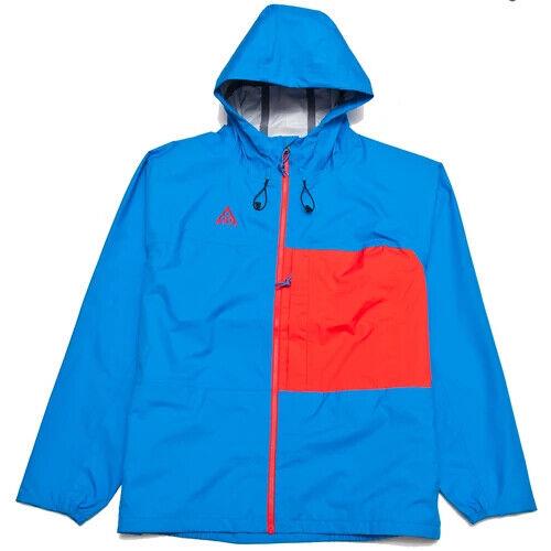 Nike Sportswear Acg 2.1 L Packable Rain Jacket Size S Mens Blue Red BQ7340 435