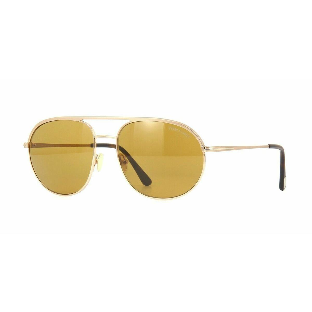 Tom Ford FT0772 29E Sunglasses Matte Rose Gold Frame Brown Lenses 59 Mm - Frame: Matte Rose Gold, Lens: Brown