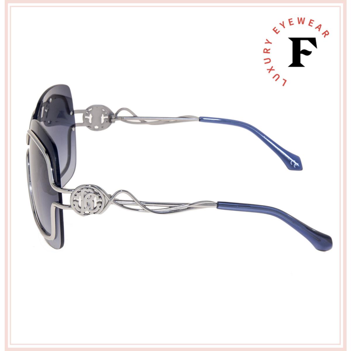 Roberto Cavalli Giuncugnano RC1066S Silver Blue Gradient Metal Sunglasses