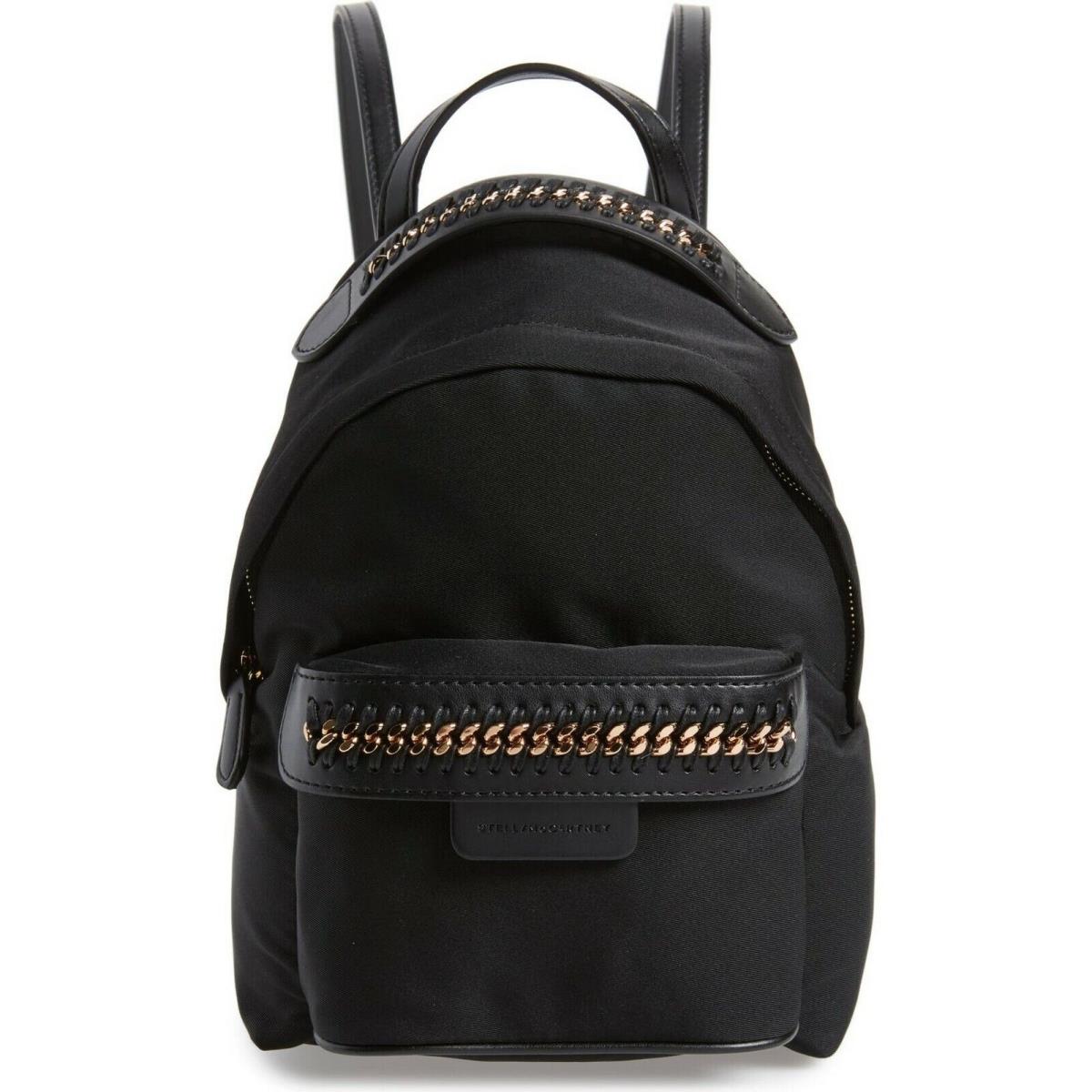 Stella Mccartney Falabella Go Backpack Nylon Mini Bag Black