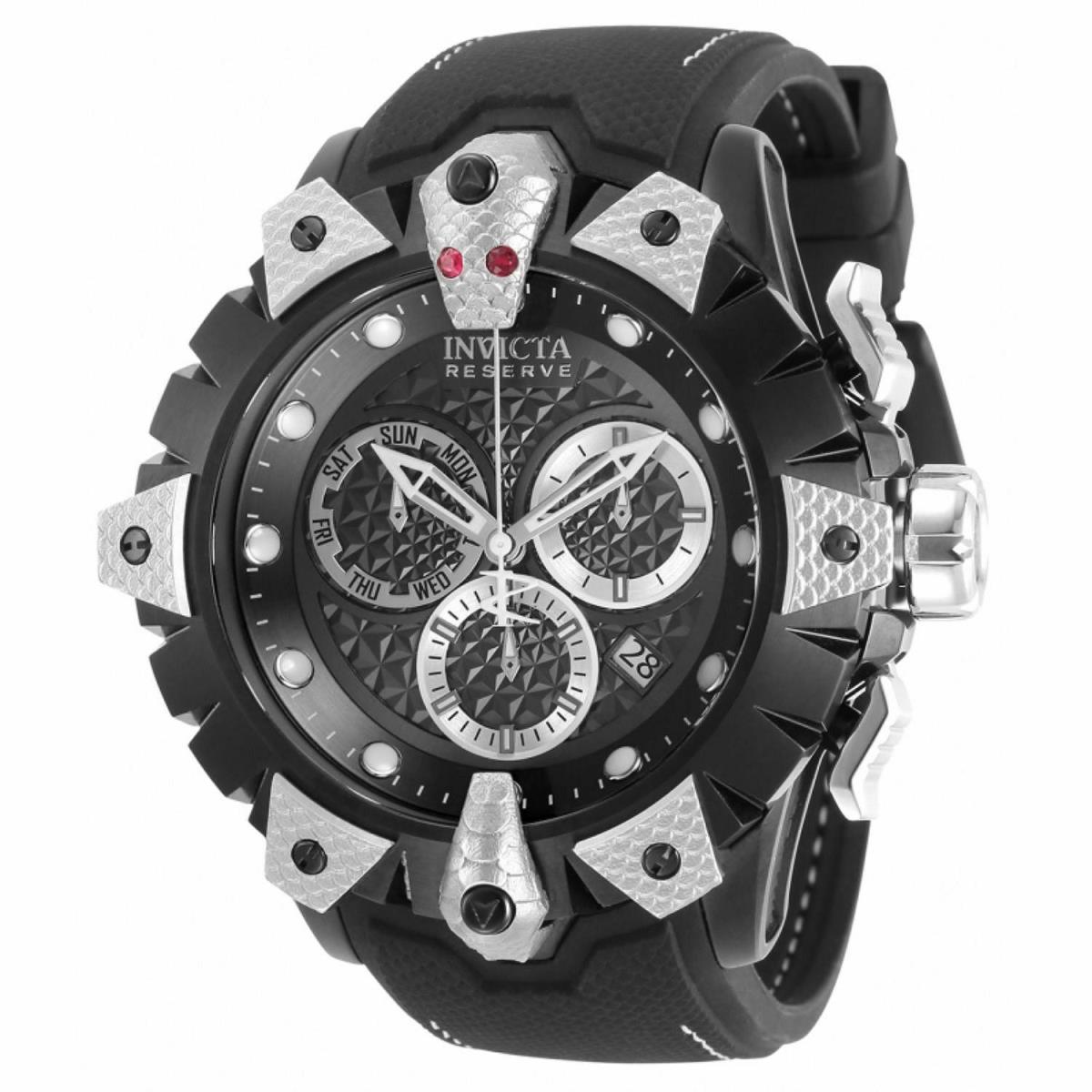 Invicta Reserve Men`s 52mm Venom Viper Swiss Quartz Chronograph Strap Watch