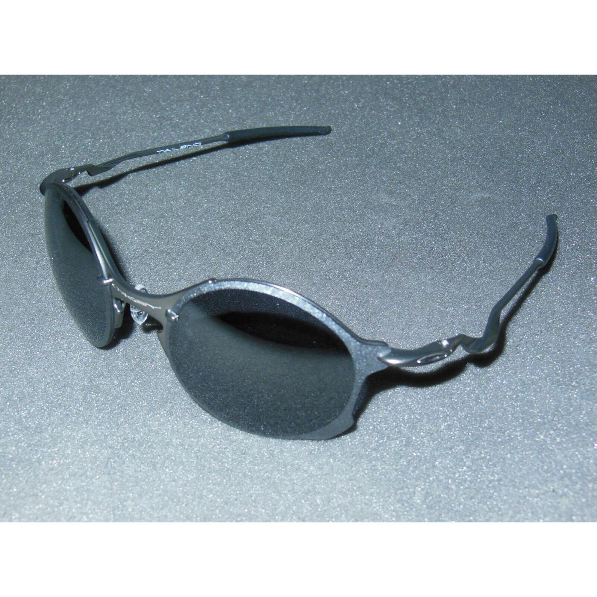 Oakley Tailend Sunglasses Titanium/black Iridium Round Wires Tail End Metal