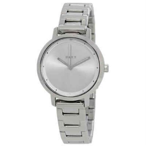 Dkny The Modernist Silver Dial Stainless Steel Ladies Watch NY2635 - Silver Dial, Silver-tone Band