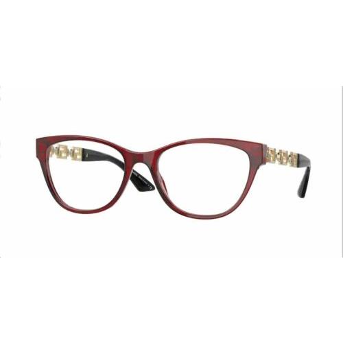 Versace VE3292F 388 Bordeaux Oval Women`s 54 mm Eyeglasses