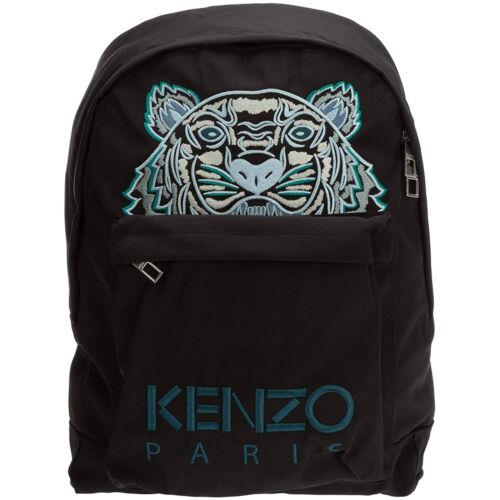 Kenzo Men Tiger Backpack Nero Travel Day Pack Casual Rucksack Zip Compartments